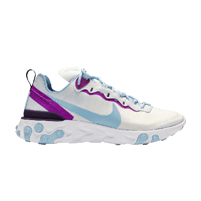 Pre-owned Nike Wmns React Element 55 'psychic Blue' In White
