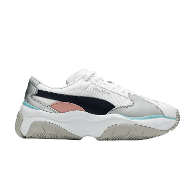 Pre-owned Puma Wmns Storm.y Metallic 'peacoat' In White