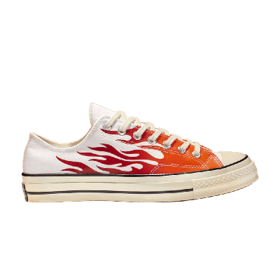 Pre-owned Converse Chuck 70 Low 'flames' In White