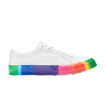 Pre-owned Converse Golf Le Fleur X One Star Ox 'rainbow' In White
