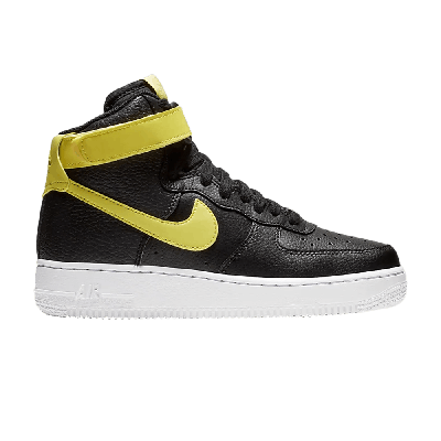 Pre-owned Nike Wmns Air Force 1 High Le 'black Yellow Pulse'