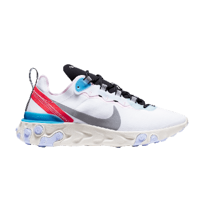 Pre-owned Nike Wmns React Elemnent 55 'blue Hero' In White