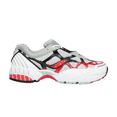 Pre-owned Saucony Grid Web 'fire Red' In White