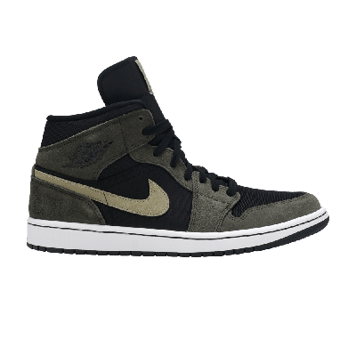 Pre-owned Air Jordan Wmns  1 Mid 'olive' In Green