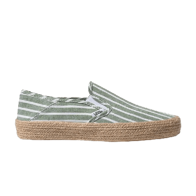 Pre-owned Vans Wmns Slip_on Espadrille 'garden Green'