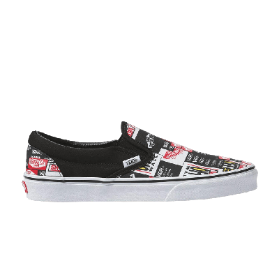 Pre-owned Vans Slip-on 'label Mix' In Black