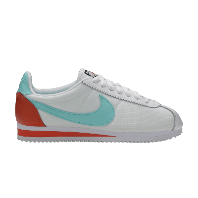 Pre-owned Nike Wmns Classic Cortez Premium 'light Aqua' In White