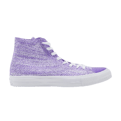 Pre-owned Converse Nike X Chuck Taylor All Star Flyknit High 'hyper Grape' In Purple