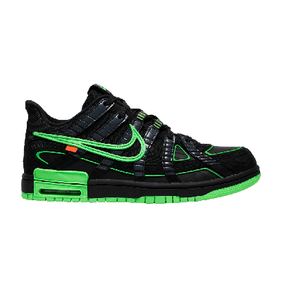 Pre-owned Nike Off-white X Air Rubber Dunk 'green Strike' In Black
