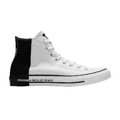 Pre-owned Converse Chuck Taylor All Star High 'choose A Path Of Peace' In White