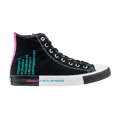 Pre-owned Converse Chuck Taylor All Star High 'seek Peace' In Black