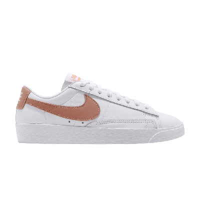 Pre-owned Nike Wmns Blazer Low Le 'rose Gold' In White