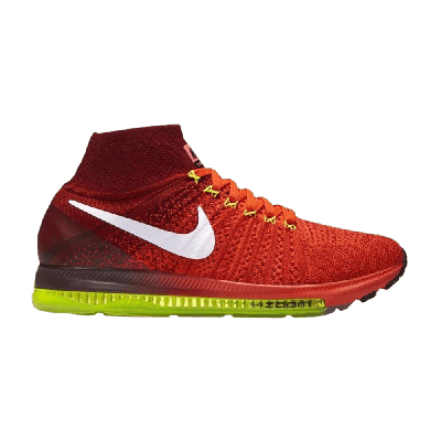 Pre-owned Nike Wmns Zoom All Out Flyknit 'bright Crimson' In Red