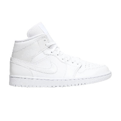 Pre-owned Air Jordan Wmns  1 Mid 'triple White Patent'