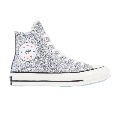 Pre-owned Converse Chiara X Wmns Chuck 70 High 'silver Glitter Purple'