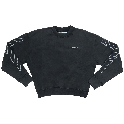 Pre-owned Off-white Abstract Arrows Over Crewneck 'black / White'