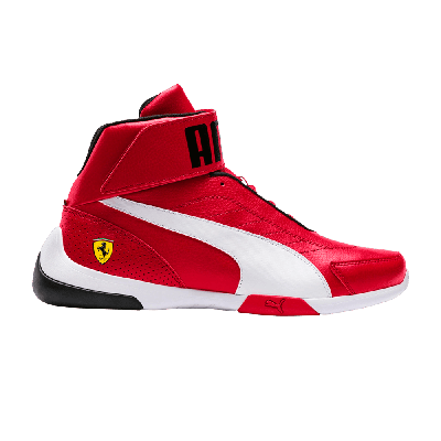 Pre-owned Puma Scuderia Ferrari X Kart Cat Mid 3 High 'rosso Corsa' In Red