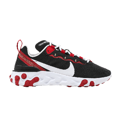 Pre-owned Nike Wmns React Element 55 'black Gym Red'