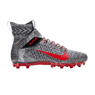 Pre-owned Nike Alpha Menace Elite 2 'grey Bright Crimson'