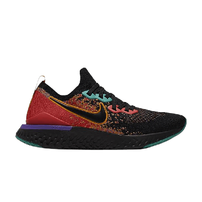 Pre-owned Nike Wmns Epic React Flyknit 2 'black Ember Glow' In Multi-color