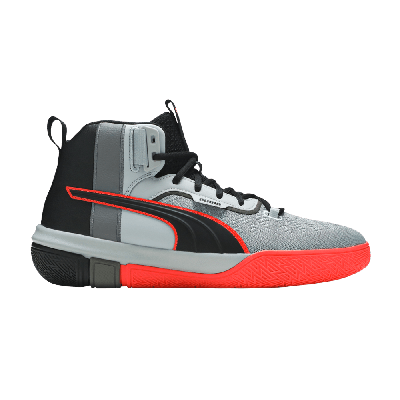 Pre-owned Puma Legacy Disrupt 'red Blast' In Grey
