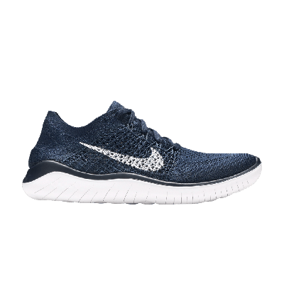 Pre-owned Nike Free Rn Flyknit 2018 'college Navy' In Blue