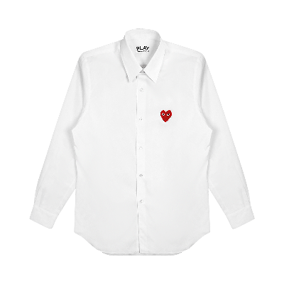 Pre-owned Comme Des Garçons Play Woven Shirt 'white'