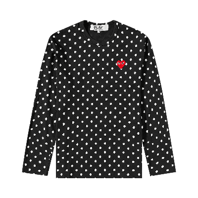 Pre-owned Comme Des Garçons Play Polka Dot Long-sleeve T-shirt 'black'
