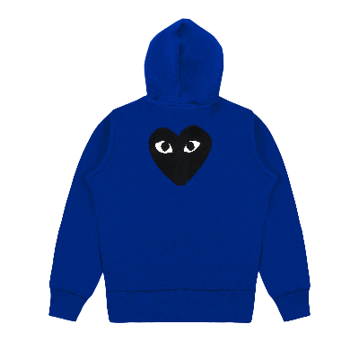 Pre-owned Comme Des Garçons Play Zip Up Hoodie 'blue'