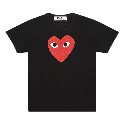 Pre-owned Comme Des Garçons Play Red Heart T-shirt 'black'