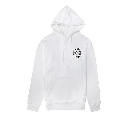 Pre-owned Anti Social Social Club Masochism Hoodie 'white'