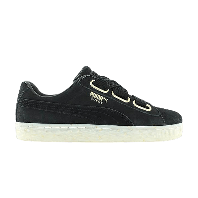 Pre-owned Puma Wmns Suede Heart 'celebrate - Black'
