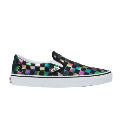 Pre-owned Vans Slip-on 'iridescent Checkerboard' In Black