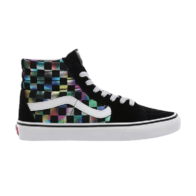 Pre-owned Vans Wmns Sk8-hi 'iridescent Checkerboard' In Black