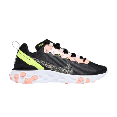 Pre-owned Nike Wmns React Element 55 Premium 'black Coral Stardust'