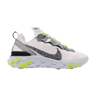 Pre-owned Nike Wmns React Element 55 Prm 'atmosphere Grey' In White