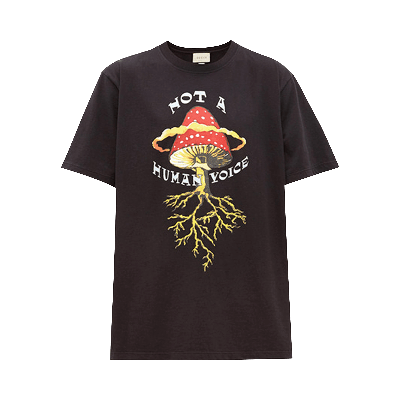 Pre-owned Gucci Not A Human Voice T-shirt 'black'