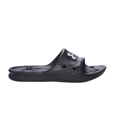 Pre-owned Under Armour Locker 3 Slides 'black Silver'