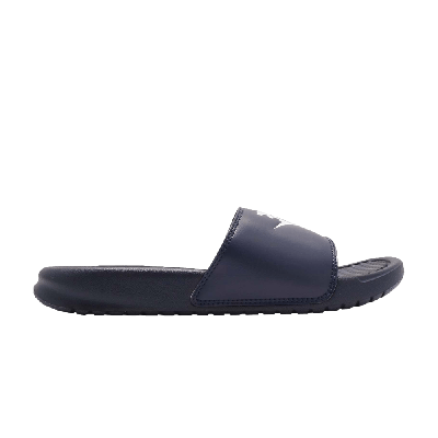 Pre-owned Nike Wmns Benassi Jdi 'obsidian' In Blue