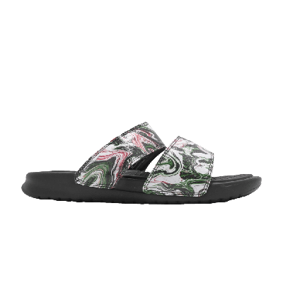 Pre-owned Nike Wmns Benassi Duo Ultra Slide 'black Green Pink'