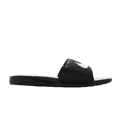 Pre-owned Nike Wmns Benassi Solarsoft 'black' In White