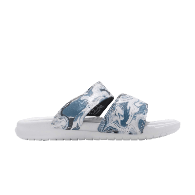 Pre-owned Nike Wmns Benassi Duo Ultra Slide 'white Blue Black'