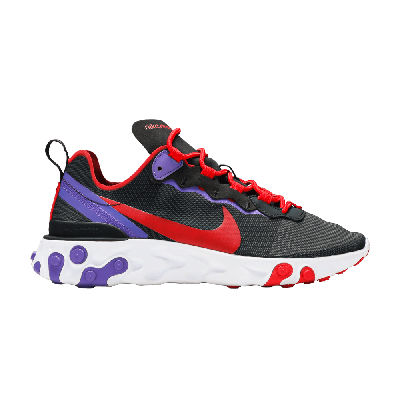 Pre-owned Nike Wmns React Element 55 'black Red Purple'