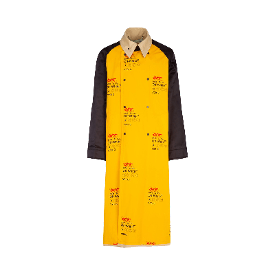 Pre-owned Off-white Industrial Oversized Trench Coat 'yellow'