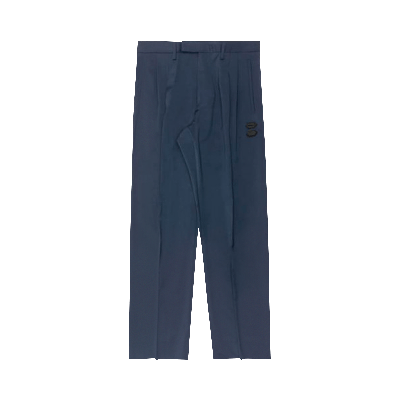Pre-owned Off-white Oversized Suit Trousers 'blue'