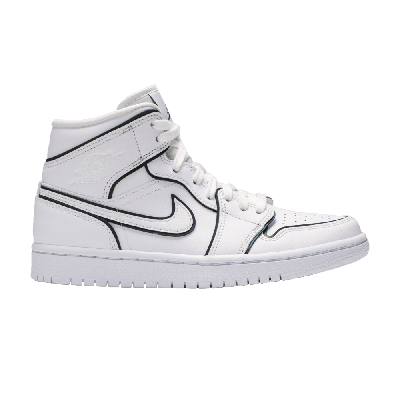 Pre-owned Air Jordan Wmns  1 Mid Se 'iridescent Trim' In White