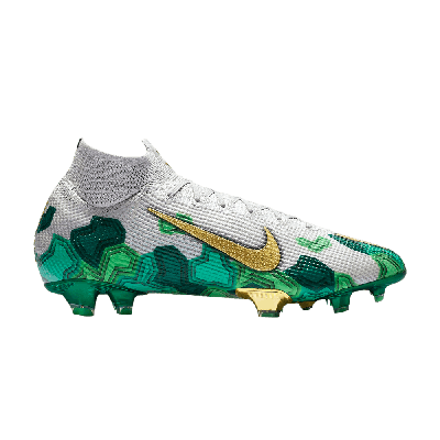 Pre-owned Nike Mercurial Superfly 7 Elite Se Fg 'grey Electro Green Gold'