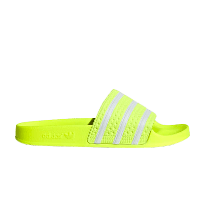 Pre-owned Adidas Originals Adilette Slides 'solar Yellow'