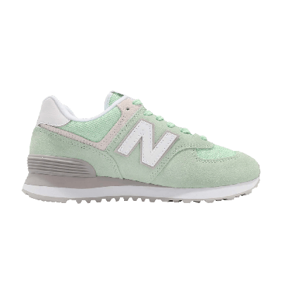 Pre-owned New Balance Wmns 574 'green White'