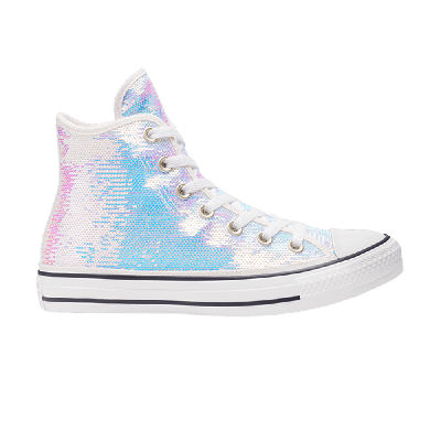Pre-owned Converse Wmns Chuck Taylor All Star High 'mini Sequins' In Silver